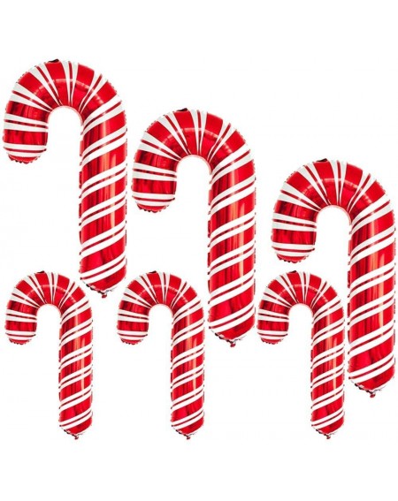 Balloons 25PCS Christmas Candy Cane Foil Balloons - Lollipop Candy Party Decoration Balloons Christmas Party Supplies - C118A...