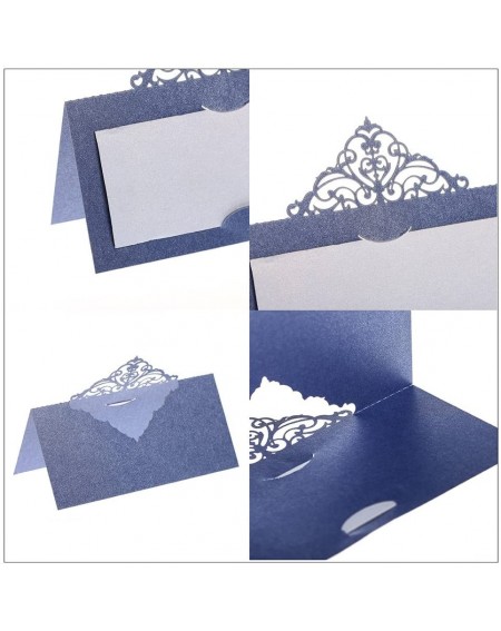 Place Cards & Place Card Holders Laser Cut Place Cards Table Name Cards for Wedding Birthday Party (60pcs Blue) - 60pcs Blue ...