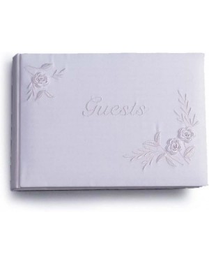 Guestbooks VL2016-01- Guest Book White with Embroidery - CI113QOQ3YB $25.25