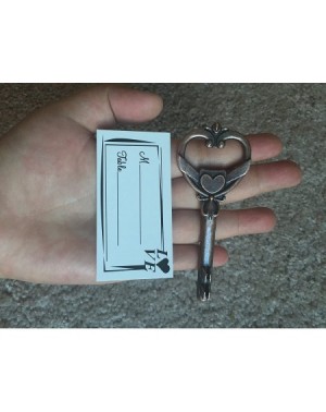 Place Cards & Place Card Holders 40pcs Multi Function Antique Skeleton Key Heart Shaped Bottle Opener Place Card Holder Weddi...