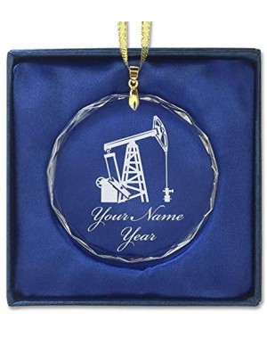 Ornaments Christmas Ornament- Pumpjack- Personalized Engraving Included (Round Shape) - C418Q0E3D8W $24.69