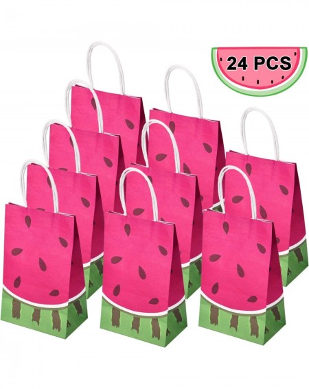 Party Favors 24 Pieces Watermelon Party Bags Watermelon Paper Goodie Bags Party Favor Bags Watermelon Treat Candy Bags Summer...