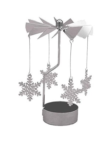 Rotating Tealight Christmas Decorations - X Snowflake - CY18WILQRYD