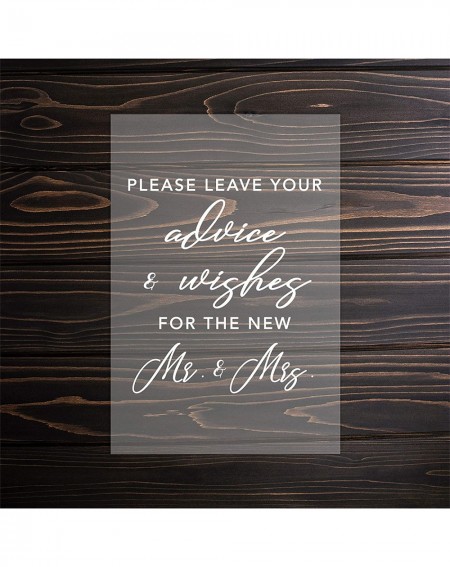 Guestbooks Please Leave Your Advice & Wishes Acrylic Sign- 7.5 x 11 Inch- Stand Included- Advice & Wishes Table- Wedding- Bir...