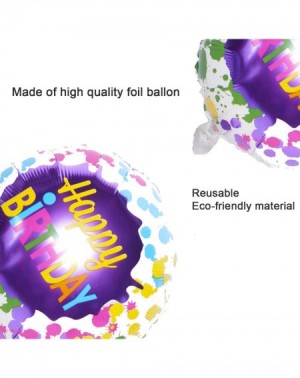 Balloons 18 Inch Happy Birthday Foil Balloons Round Mylar Helium Balloon Birthday Party Decoration Supplies Letter Balloons o...