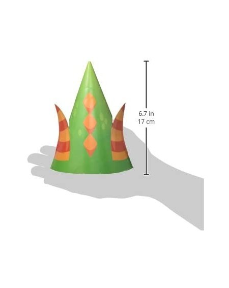 Party Hats 8-Count Child-Sized Party Hats with Cutouts- Dragons - CN17Y4WY7QS $7.45