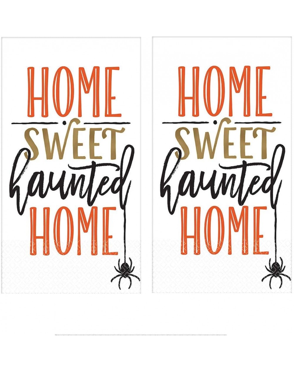 Tableware Halloween Themed Guest Towels Buffet Paper Napkins"Home Sweet Haunted Home" (Pack of 2) 16 ct each - C618Y85L0AL $3...