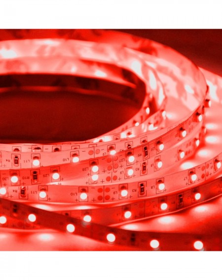 Indoor String Lights Red Flexible LED Strip Light with AC Adapter- 300LEDs- 5 Meters / 16.4 FT Spool- 12VDC - Red - C711IOZJ2...