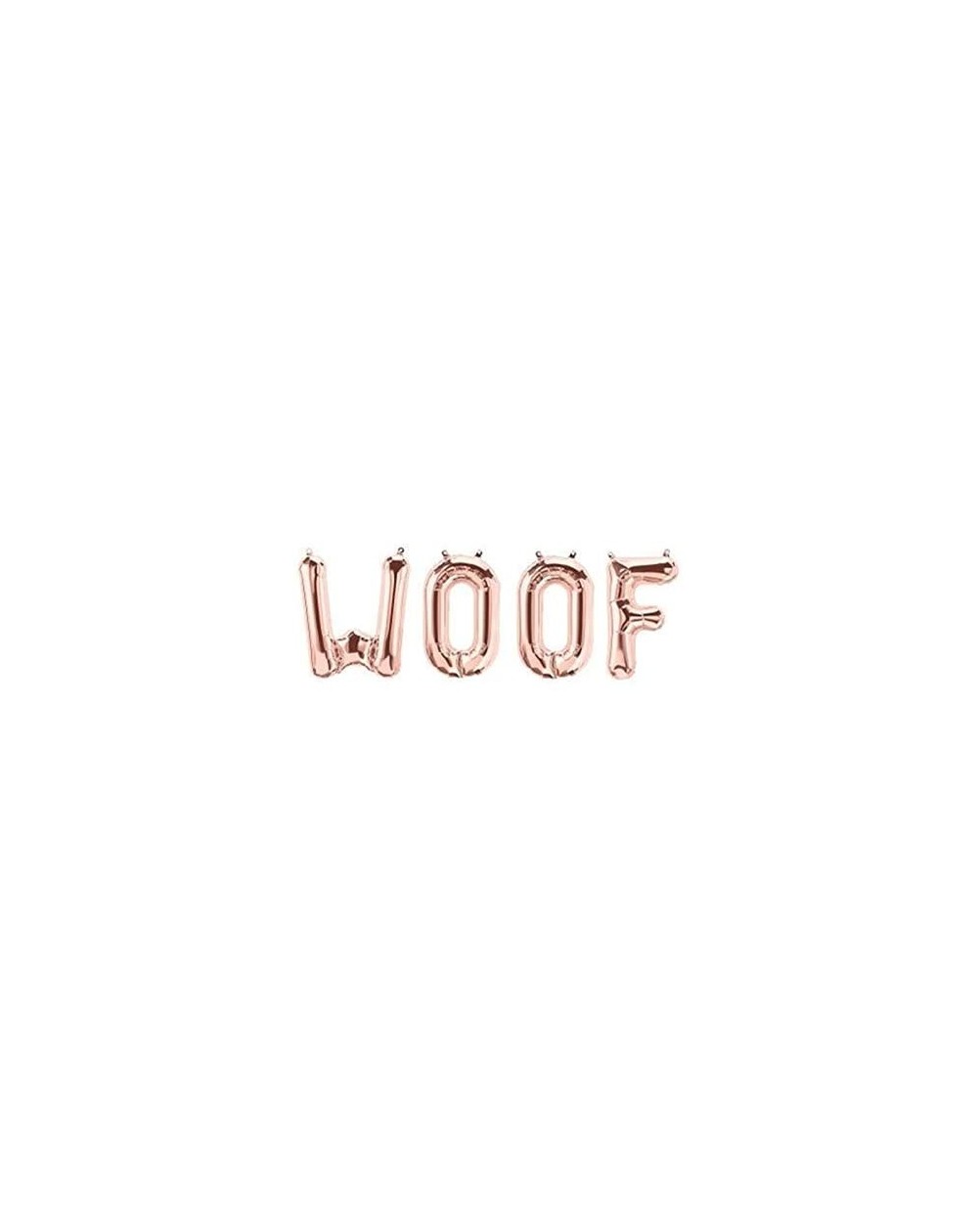 Balloons Balloon Woof Balloon for dog Balloon for Party WOOF -16 ROSE GOLD FOIL LETTER BALLOON PACK-Woof Birthday- Woof Birth...