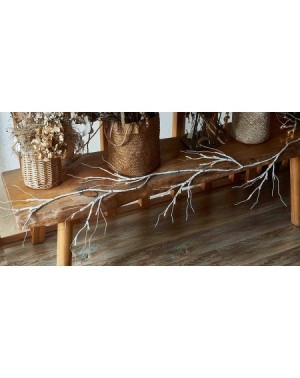 Garlands Lighted Twig Birch Garland 6FT 48 Warm White LED Battery Operated with Timer for Mantle Fireplace Christmas Spring D...