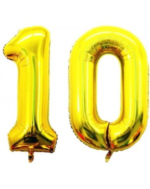 Balloons 42 Inch Gold Number 10 Balloon-Jumbo Foil Helium Balloons for 10th Birthday Party Decorations and 10th Anniversary E...