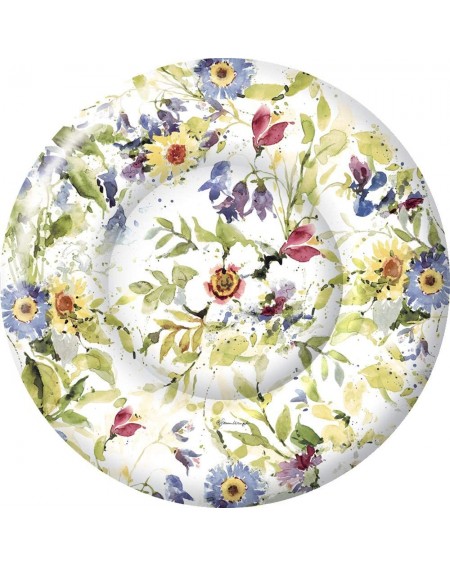 Tableware Round Dessert Paper Plates- 8-Inches- Packed Flowers - Packed Flowers - CO18SDDQA24 $17.92