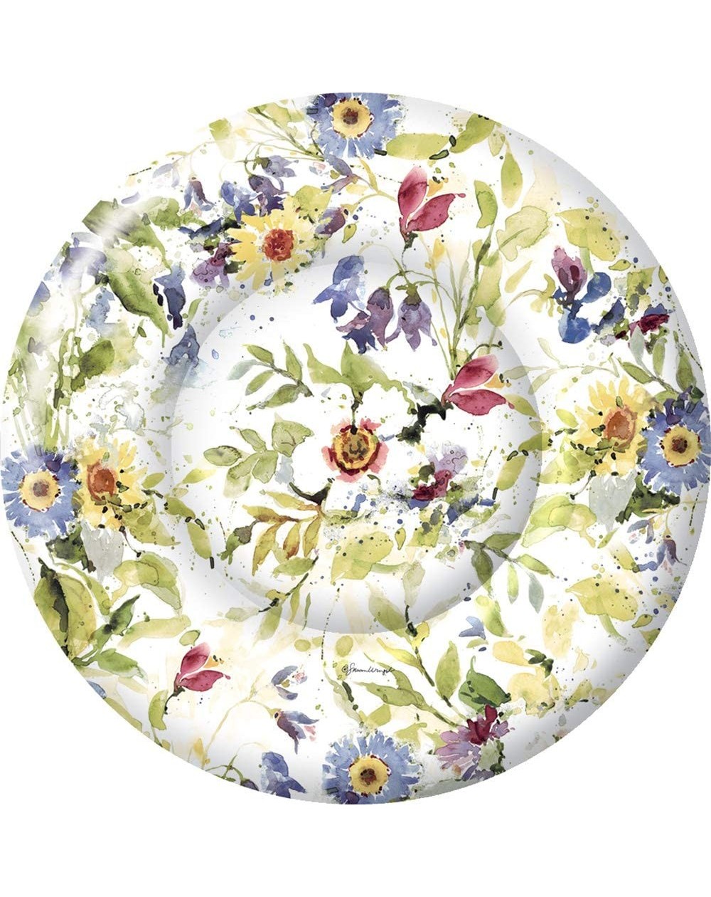 Tableware Round Dessert Paper Plates- 8-Inches- Packed Flowers - Packed Flowers - CO18SDDQA24 $7.58