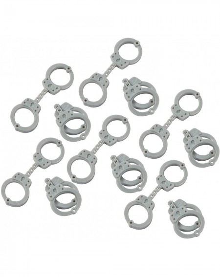Party Favors Rubber Mini Handcuffs 3.5 Inches - Pack of 12 - Gray - for Kids - Party Favors- Bag Stuffers- Fun- Toy- Prize- P...