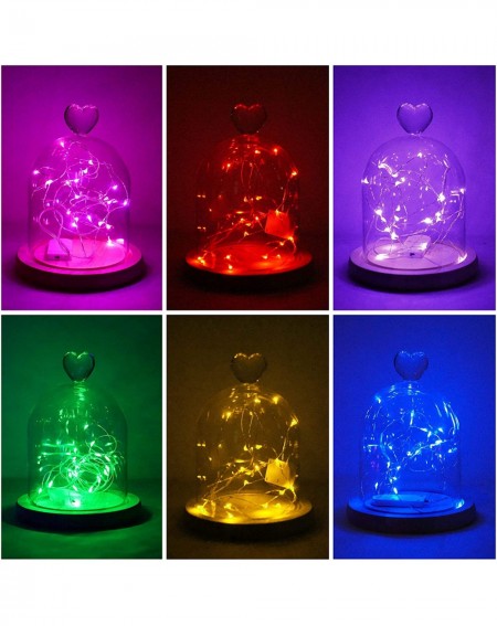Indoor String Lights Starry String Lights- 12 Pack Battery Operated 20 LED Fairy Lights Silver Wire Colorful Mini String Ligh...