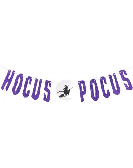 Banners Halloween Hocus Pocus Banner - Halloween Party Banner for Haunted Houses Doorways Indoor Outdoor Home Mantle Decorati...