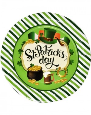 Party Packs St Patricks Day Plates and Napkins Cups for 24 Guests 24 9 Inch Shamrock Paper Plate 24 7 Inch Plates 24 9 oz Cup...
