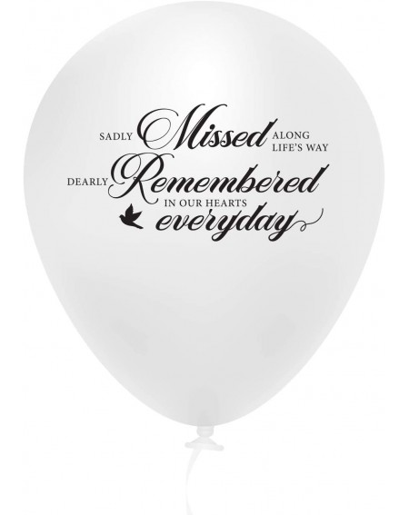 Balloons Funeral Balloons 12 Inch (White- 30 Pack) - White - CN18KNZLRG8 $12.46