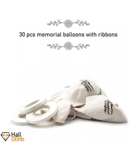 Balloons Funeral Balloons 12 Inch (White- 30 Pack) - White - CN18KNZLRG8 $12.46