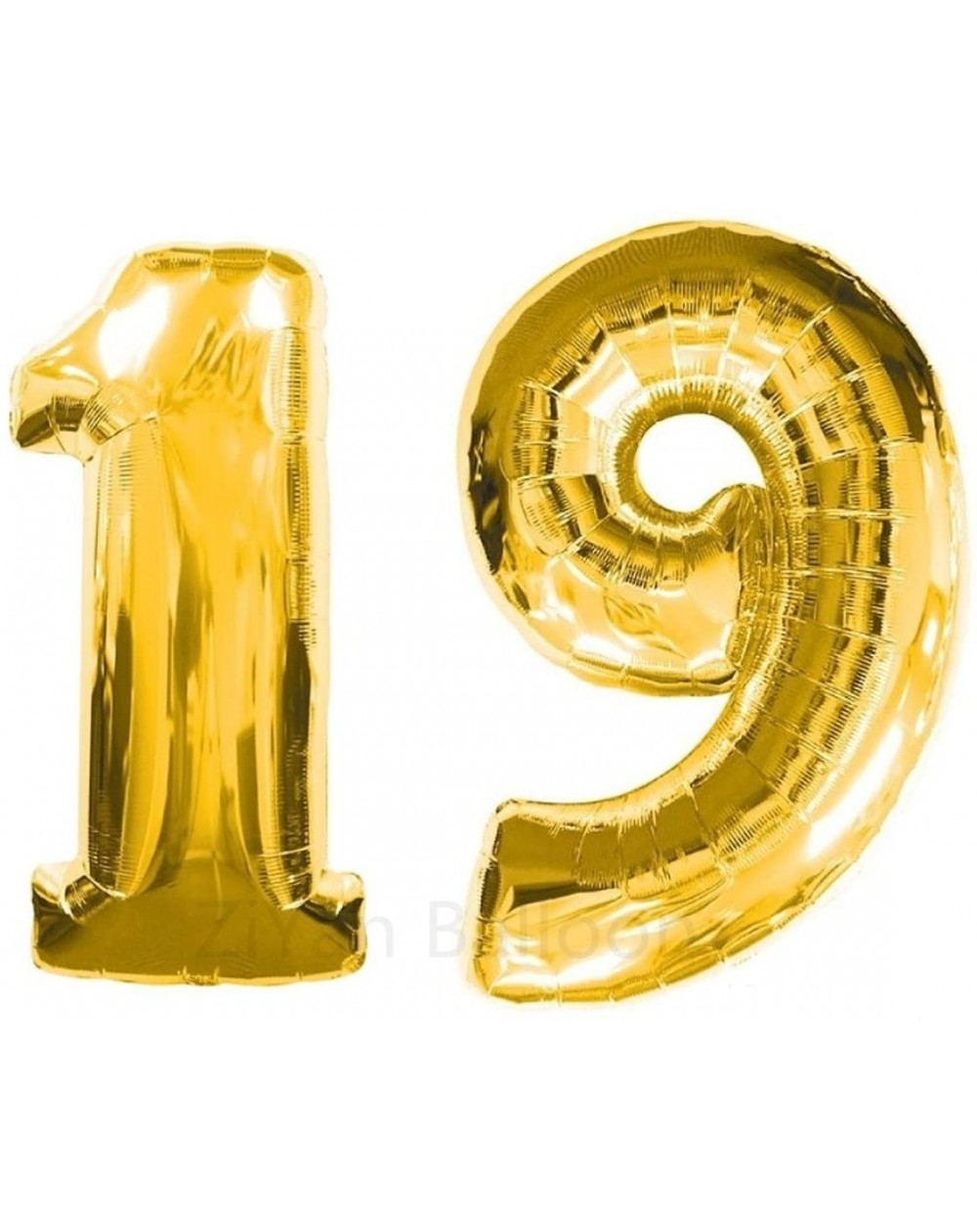 Balloons 40 Inch Giant 19th Gold Number Balloons-Birthday / Party Balloons. - Gold Number 19 - CA186HIRO88 $8.72