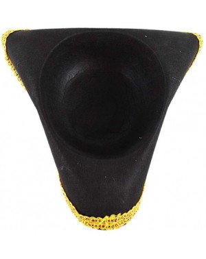 Hats Adult Tricorn Hat Black- Gold - CQ19DZ73Y70 $12.04