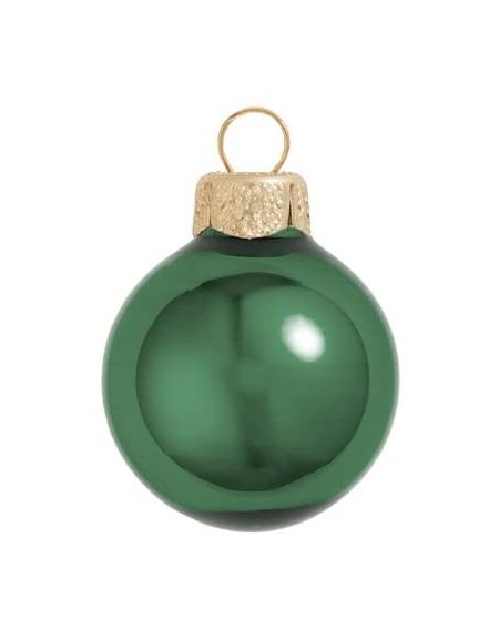 Ornaments 12ct Emerald Green Glass Shiny Finish Christmas Ball Ornaments 2.75" (70mm) - C711P160RUN $32.40