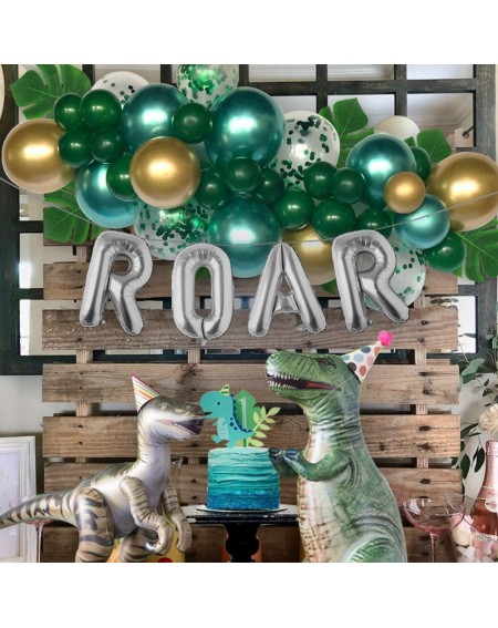 Banners Dinosaur Party Decorations Supplies- Dinosaur Balloons Garland Kit for Boys 1 2 3 4 Birthday Party Baby Shower- ROAR ...
