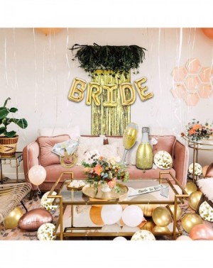 Party Packs Bachelorette Party Bridal Shower Decorations GOLD Kit with Bride to be Sash- Gold Backdrop curtains- Balloons- an...
