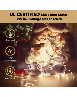 Outdoor String Lights 800 LED Christmas Lights 262ft Indoor Outdoor String Lights Warm White with 8 Lighting Modes- UL Certif...