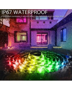 Indoor String Lights 16.4ft Strip Lights- IP67 Water Resistant Strip Lights Plug Phone APP Bluetooth Powered Color Changing w...