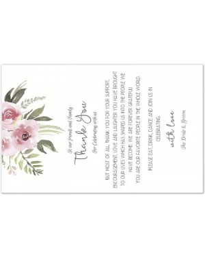 Place Cards & Place Card Holders Floral Wedding Thank You Place Setting Cards Print to add Table Centerpieces Wedding Rehears...