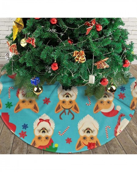 Tree Skirts Christmas Corgis Christmas Tree Skirt for Merry Christmas Party Tree Decoration 36 inch - Christmas Corgis - CC19...