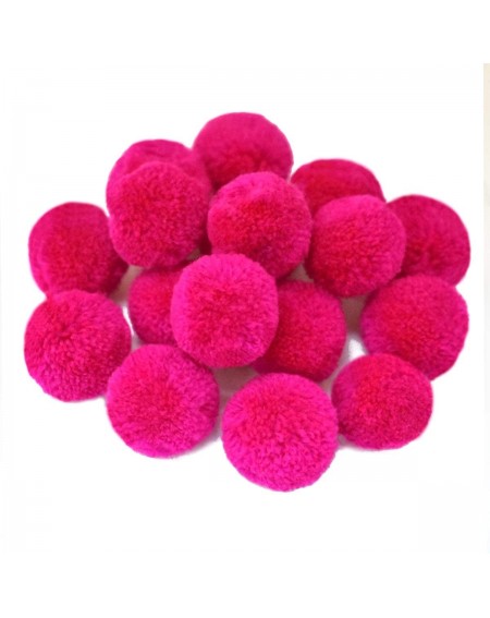 Tissue Pom Poms Pom Poms Ball for Craft and Hobby DIY Decoration (Hot Pink Color- 25 Pieces) - Hot Pink - CA18ILGDL9G $13.40