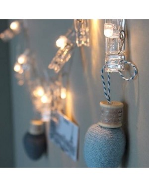Indoor String Lights 30 LED Photo Clips String Lights- Wedding Party Christmas Indoor Home- White - CU185N65WDI $15.69