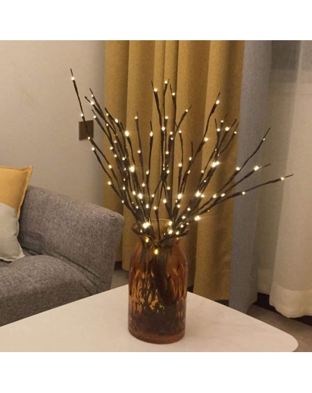 Indoor String Lights 60 Led Lights Twig Branches- 3 Pack Lighted Tree Branches Battery Operated Room Bendable LED Branch Ligh...
