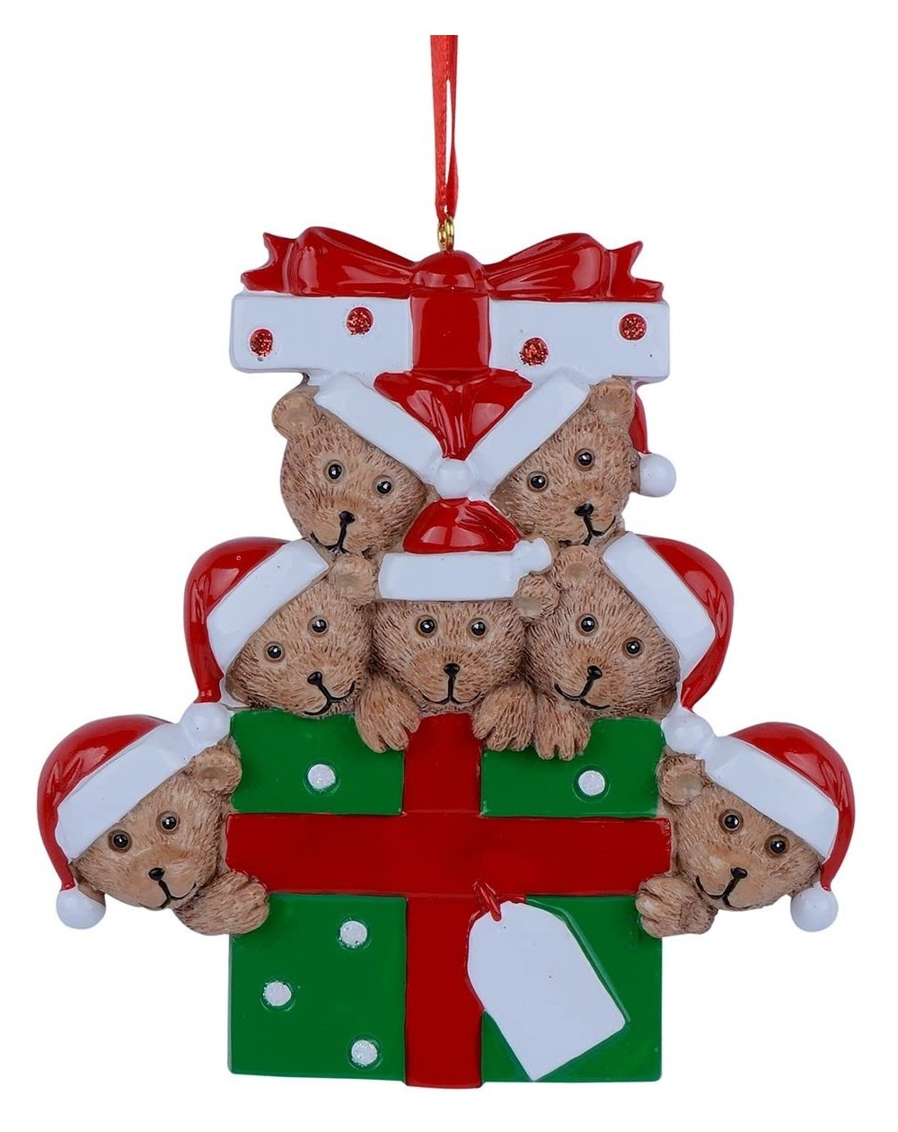 Ornaments Bear Gift Family of 7 Personalized Ornament for Christmas Tree Decoration - Free Customization - Family of 7 - CY18...