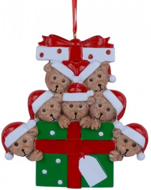 Ornaments Bear Gift Family of 7 Personalized Ornament for Christmas Tree Decoration - Free Customization - Family of 7 - CY18...