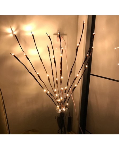 Indoor String Lights 3 Pack Warm White Lighted Branches 60 Led Artificial Tree Lights Willow Twig Lamp for Decoration Battery...