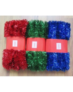 Garlands 15 Yards (45 Feet) Commercial Length Thick Foil Tinsel Christmas Garland Classic Christmas Decorations- Emerald Gree...