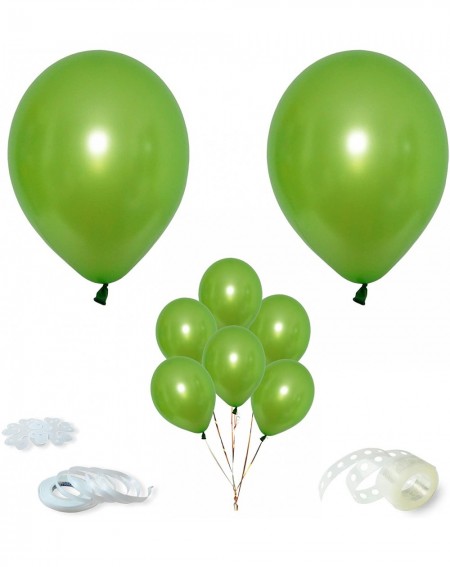 Balloons Lime Green Metallic Balloons - 12 inches Slightly Metallic/Pearl Lime Green Latex Balloons (Pack of 50)- Very Thick ...