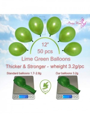 Balloons Lime Green Metallic Balloons - 12 inches Slightly Metallic/Pearl Lime Green Latex Balloons (Pack of 50)- Very Thick ...