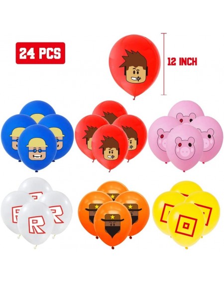 Party Packs Sandbox Game Theme for Roblox Party Supplies Decorations with Cupcake Toppers-Happy Birthday Banner-Balloons-Stic...