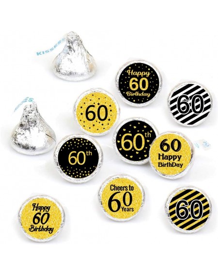 Party Favors 60th Birthday Party Favor Labels-Gold and Black (270 Stickers) - CP18W67UOIQ $9.86