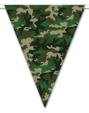 Banners & Garlands Camo Flag Pennant Banner Party Accessory (1 count) (1/Pkg) - CI113CAMU3L $11.22