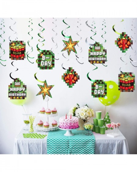 Party Favors 39 Pixel Birthday Party Decoration Pixelating Party Swirls for Pixelated Party Ceiling Decorations- Video Game P...