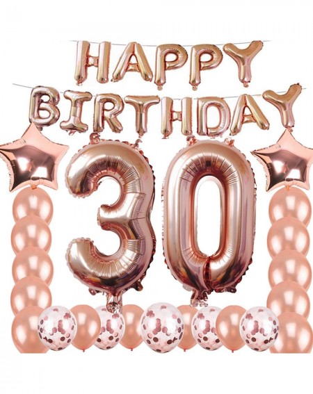 Balloons 30th Birthday Decorations Party Supplies- Jumbo Rose Gold Foil Balloons for Birthday Party Supplies-Anniversary Even...