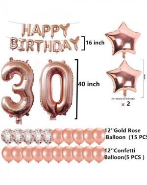 Balloons 30th Birthday Decorations Party Supplies- Jumbo Rose Gold Foil Balloons for Birthday Party Supplies-Anniversary Even...