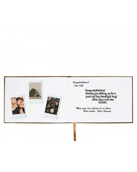 Guestbooks Wedding Guest Book - Polaroid Album Photo Guestbook Registry Sign-in Vintage - Hardbound Book with Bookmark - 9" x...