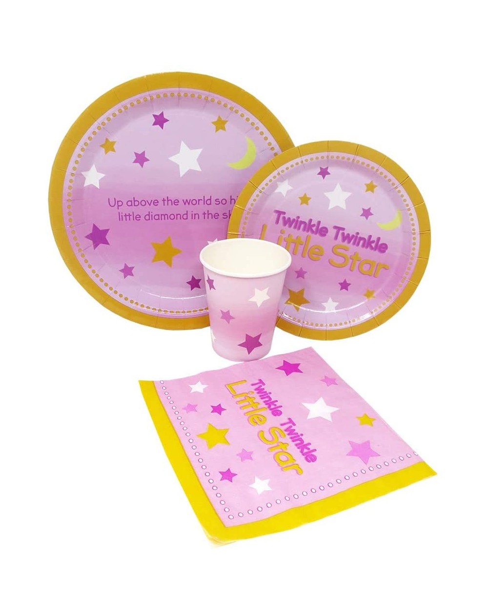Party Packs Twinkle Twinkle Girl Party Supplies Packs (65+ Pieces for 16 Guests!)- Baby Shower Supplies- Birthday- Twinkle Tw...