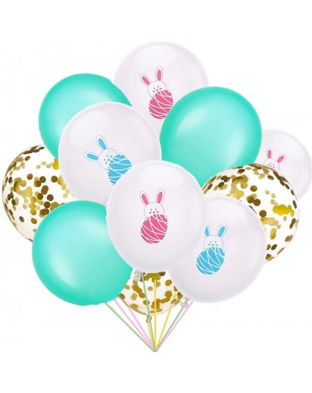 Balloons 15pcs Easter/Birthday/Spring Party Decorated Balloons Set- Rabbit Bunny eggs Latex Balloons for Baby Shower/Easter P...